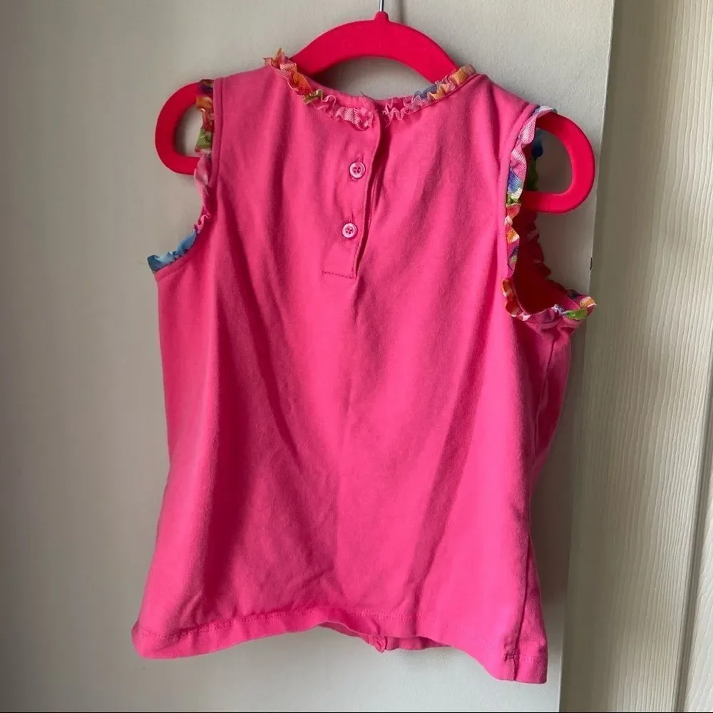 🍭6/$30 Kids Headquarters Floral Ruffle Tank - 6